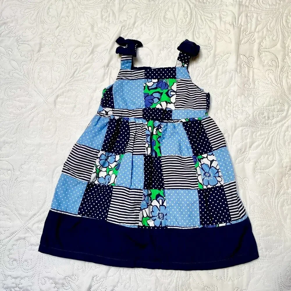 Gymboree Spring Prep Patchwork Dress Size 12-18 months